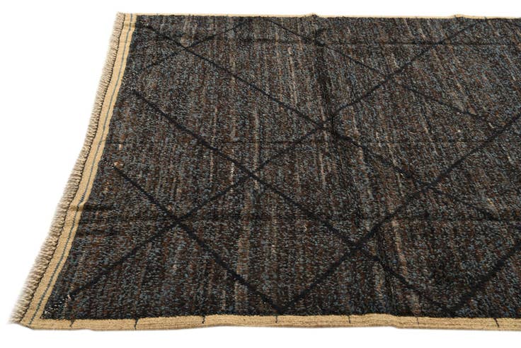 Detail image of 5' 11 x 9' 3 Hand Knotted Moroccan Wool Rug