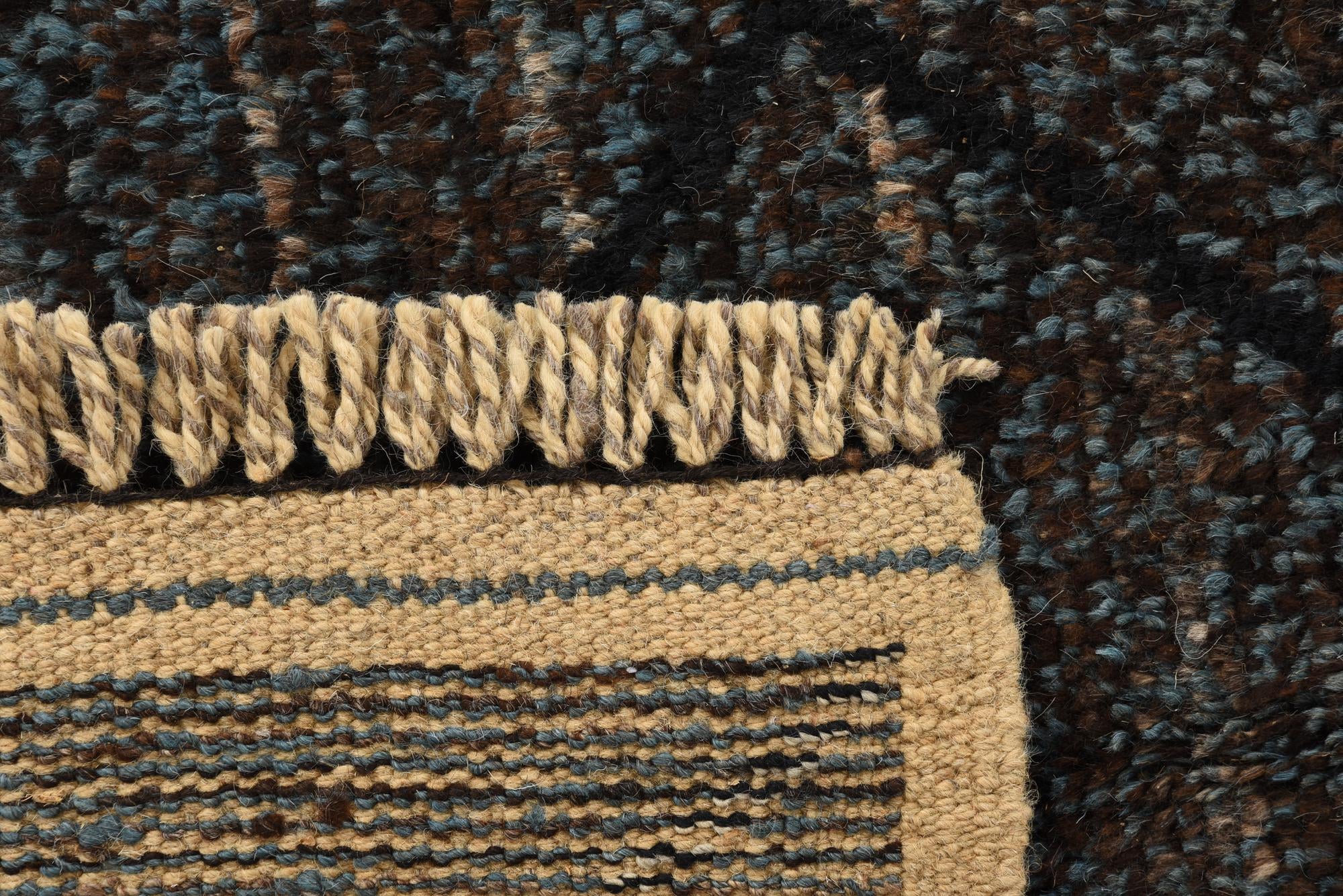 5' 11 x 9' 3 Hand Knotted Moroccan Wool Rug