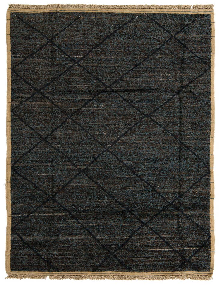 Detail image of 5' 11 x 9' 3 Hand Knotted Moroccan Wool Rug