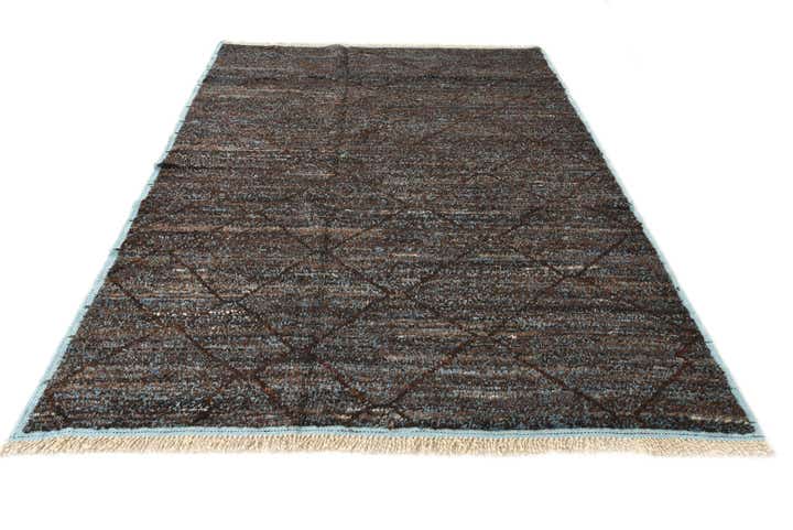 6' 1 x 8' 11 Hand Knotted Moroccan Wool Rug