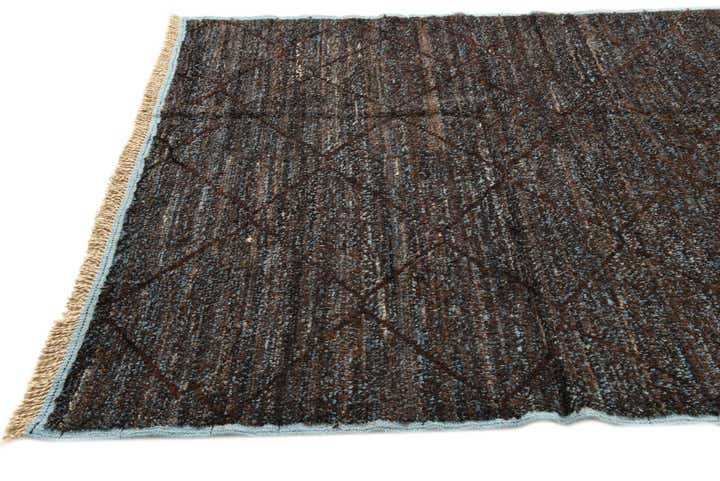 6' 1 x 8' 11 Hand Knotted Moroccan Wool Rug