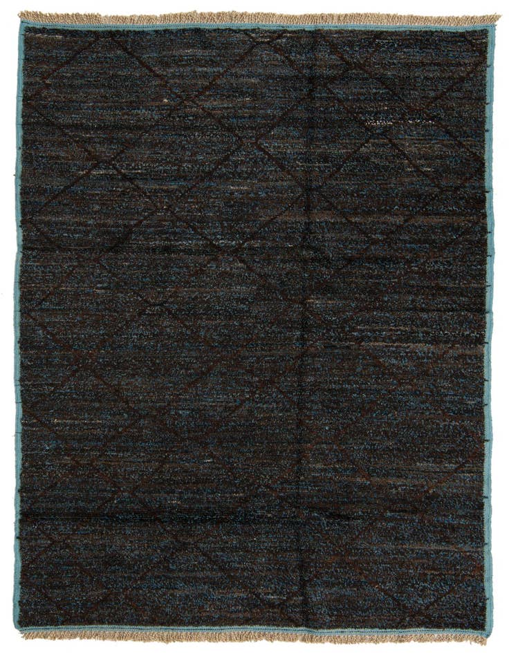 Detail image of 6' 1 x 8' 11 Hand Knotted Moroccan Wool Rug