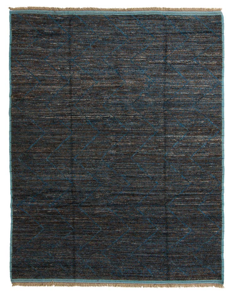 Detail image of 8' 10 x 12' 8 Hand Knotted Moroccan Wool Rug