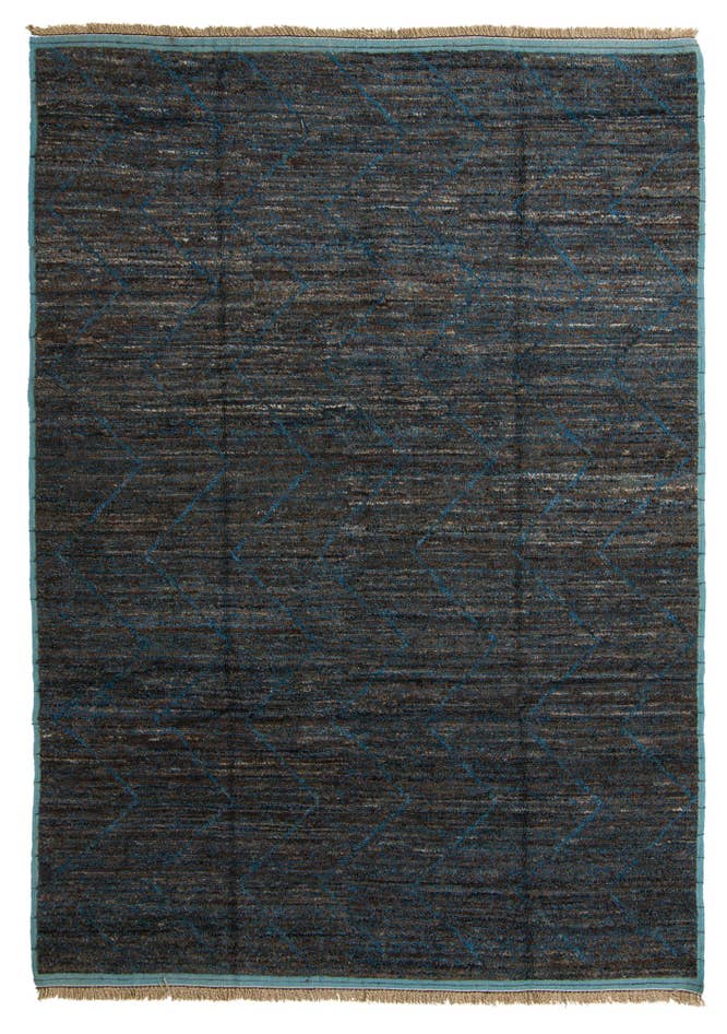 Detail image of 8' 10 x 12' 8 Hand Knotted Moroccan Wool Rug