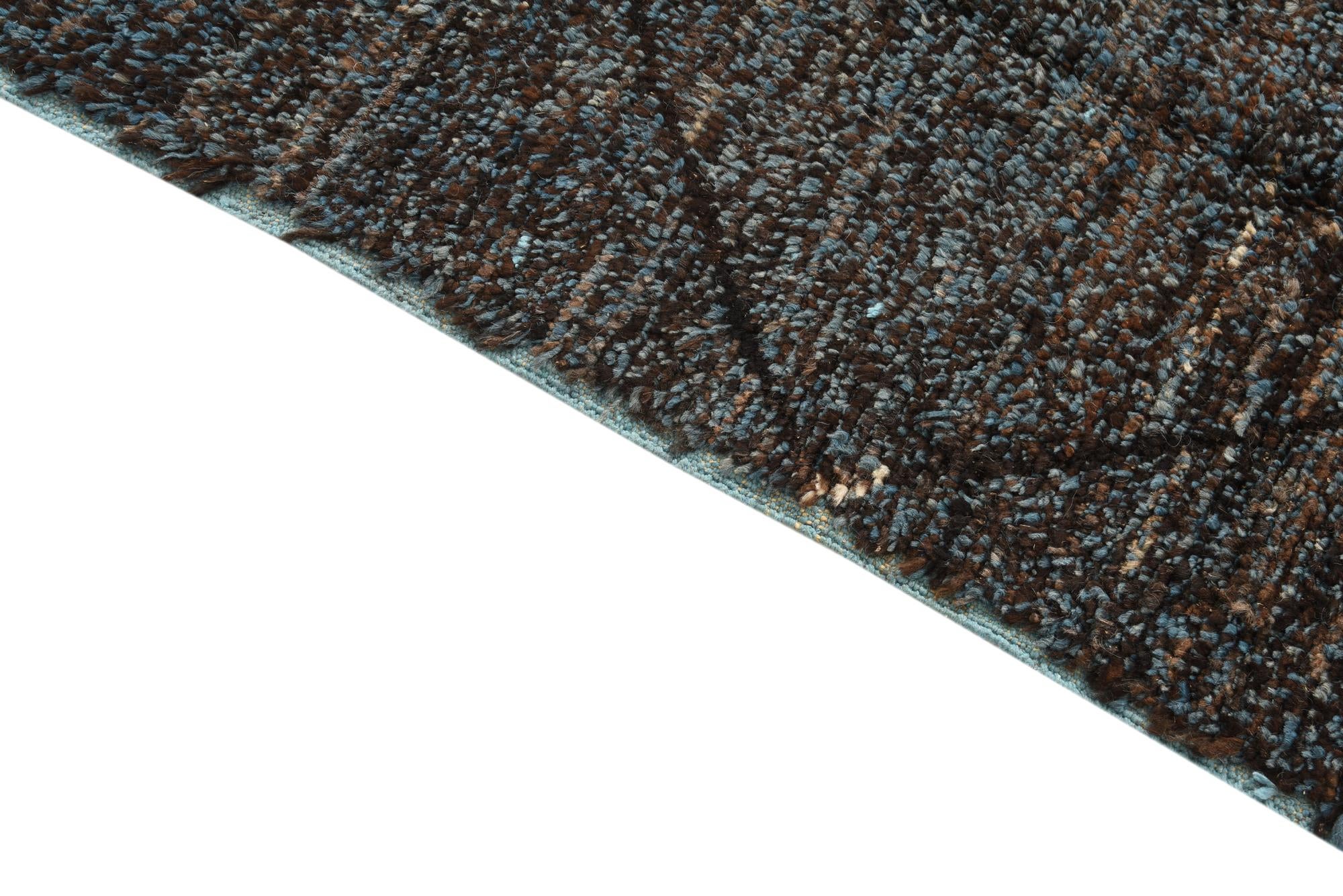 6' 2 x 9' 7 Hand Knotted Moroccan Wool Rug
