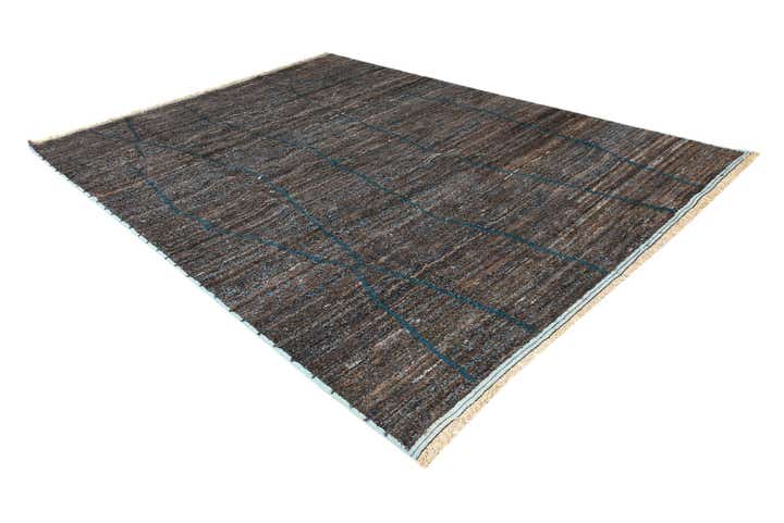 9' x 12' 5 Hand Knotted Moroccan Wool Rug