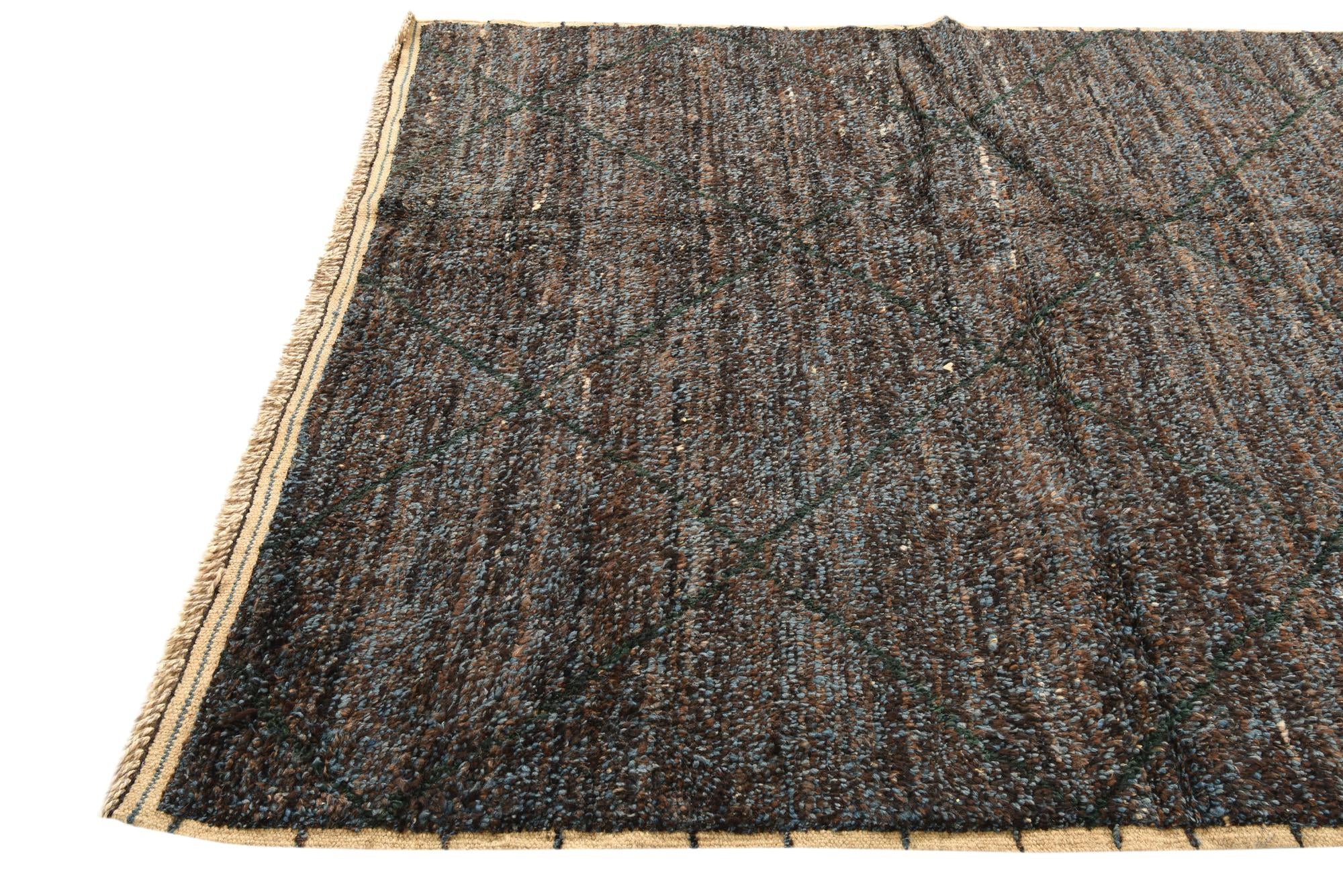 6' x 9' 9 Hand Knotted Moroccan Wool Rug