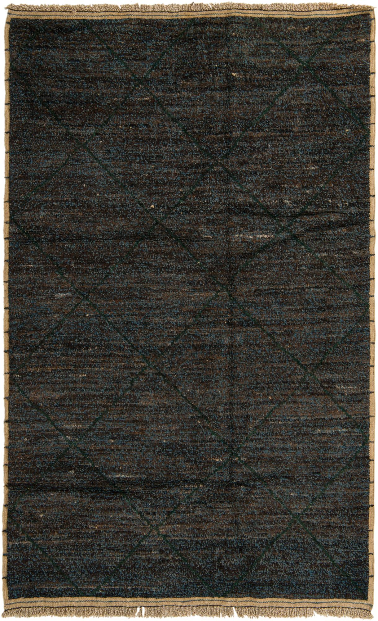 6' x 9' 9 Hand Knotted Moroccan Wool Rug