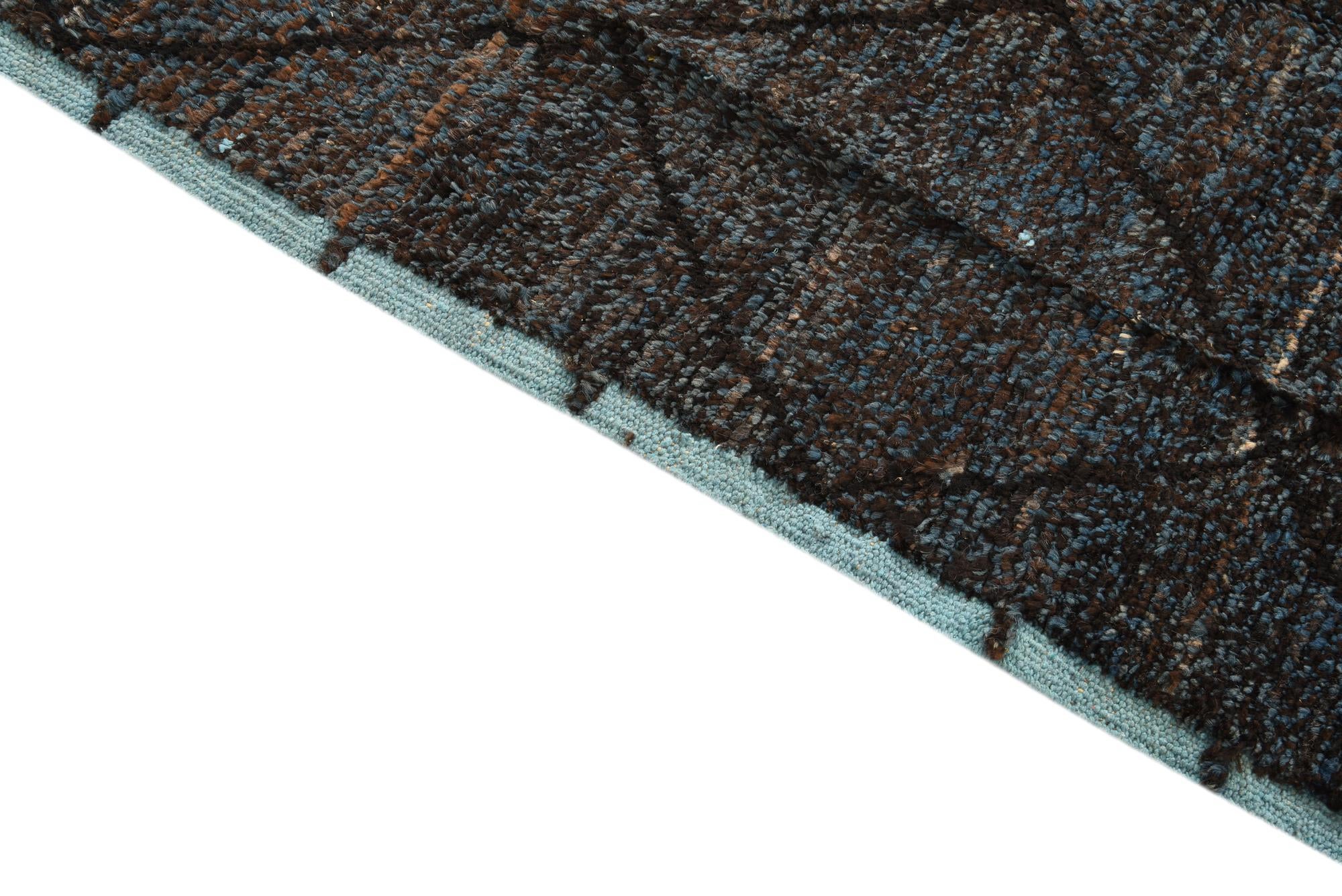 8' x 10' 9 Hand Knotted Moroccan Wool Rug