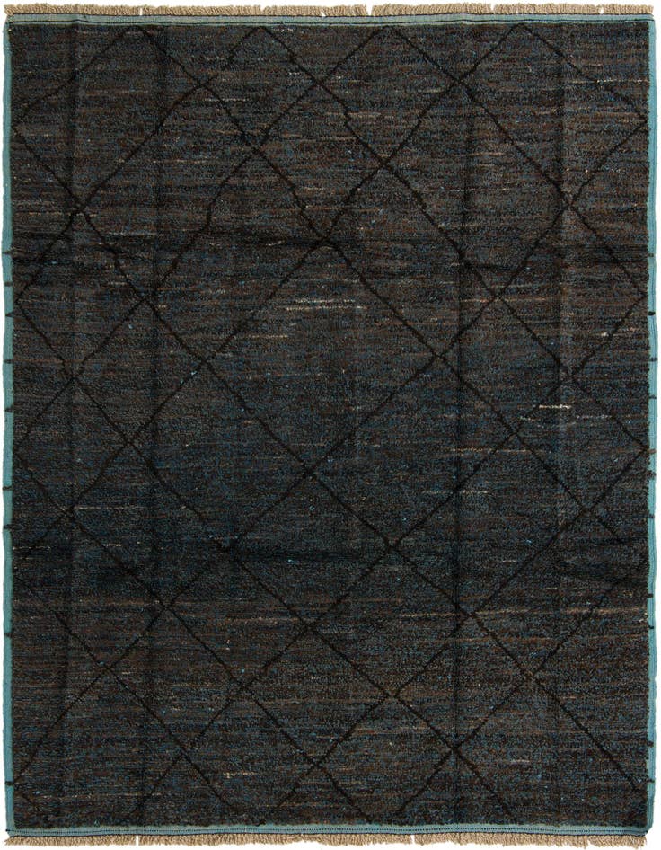Detail image of 8' x 10' 9 Hand Knotted Moroccan Wool Rug