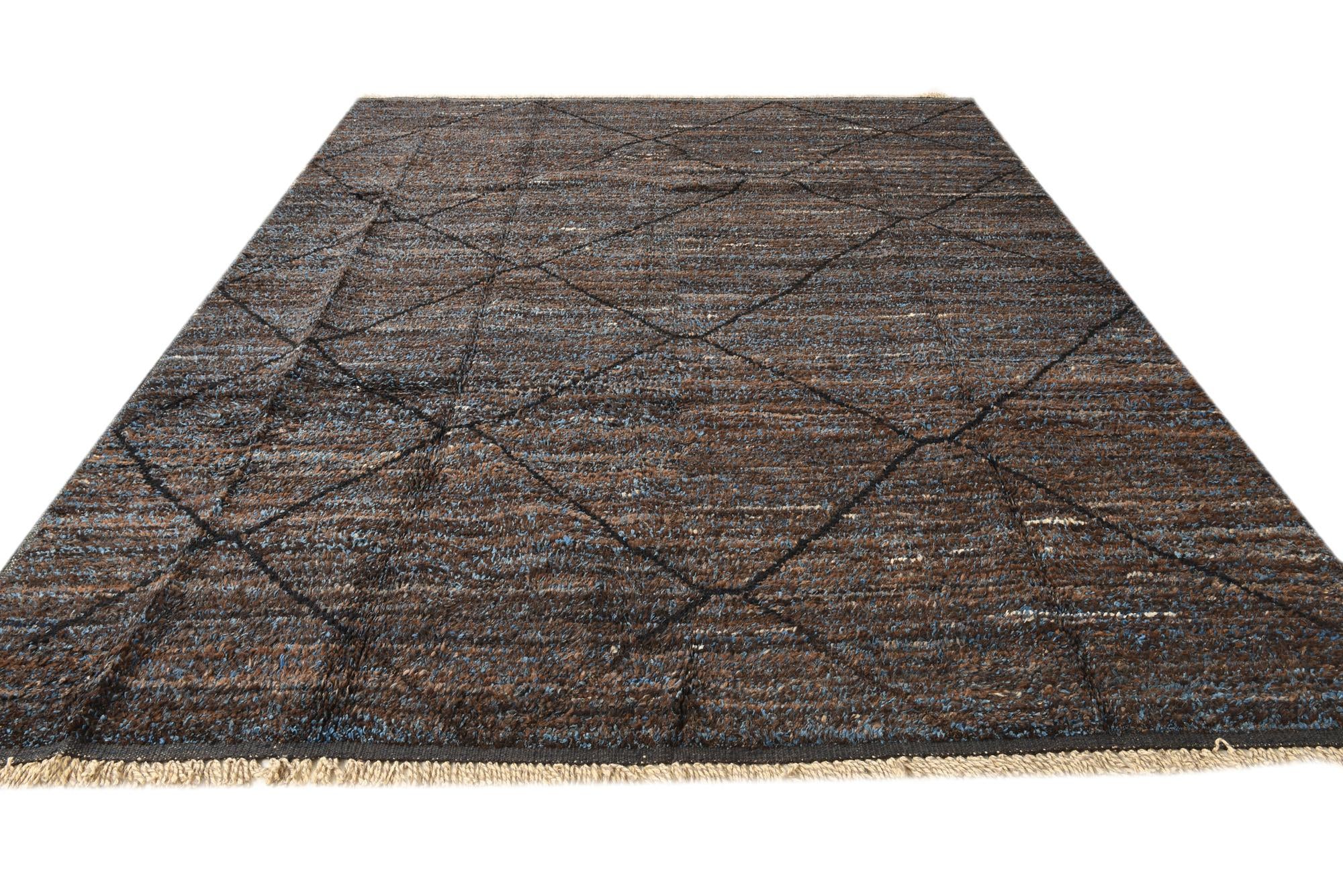 8' 2 x 10' 6 Hand Knotted Moroccan Wool Rug
