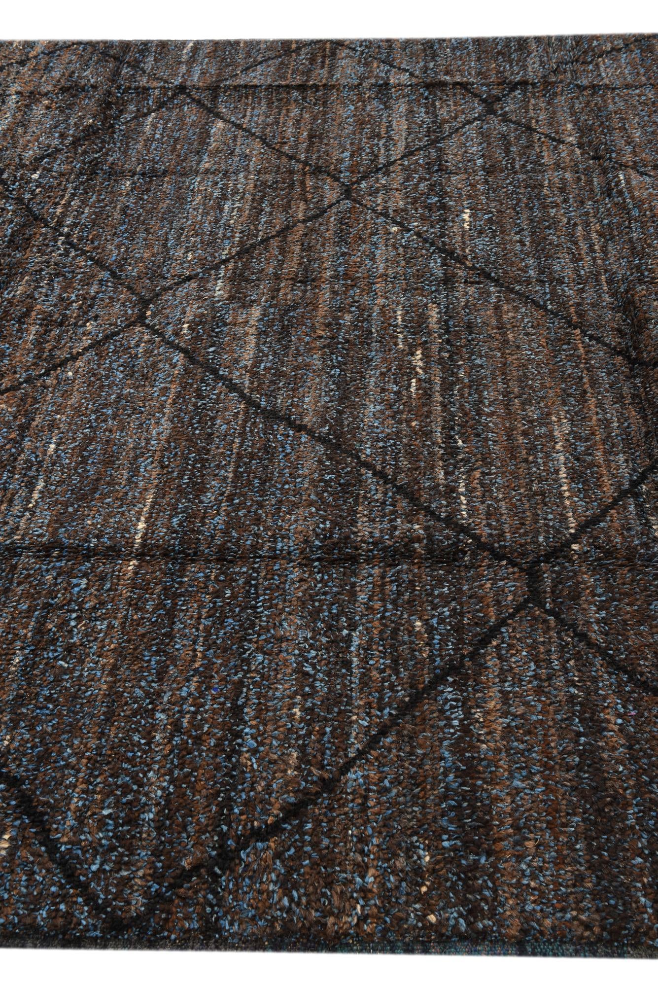 8' 2 x 10' 6 Hand Knotted Moroccan Wool Rug