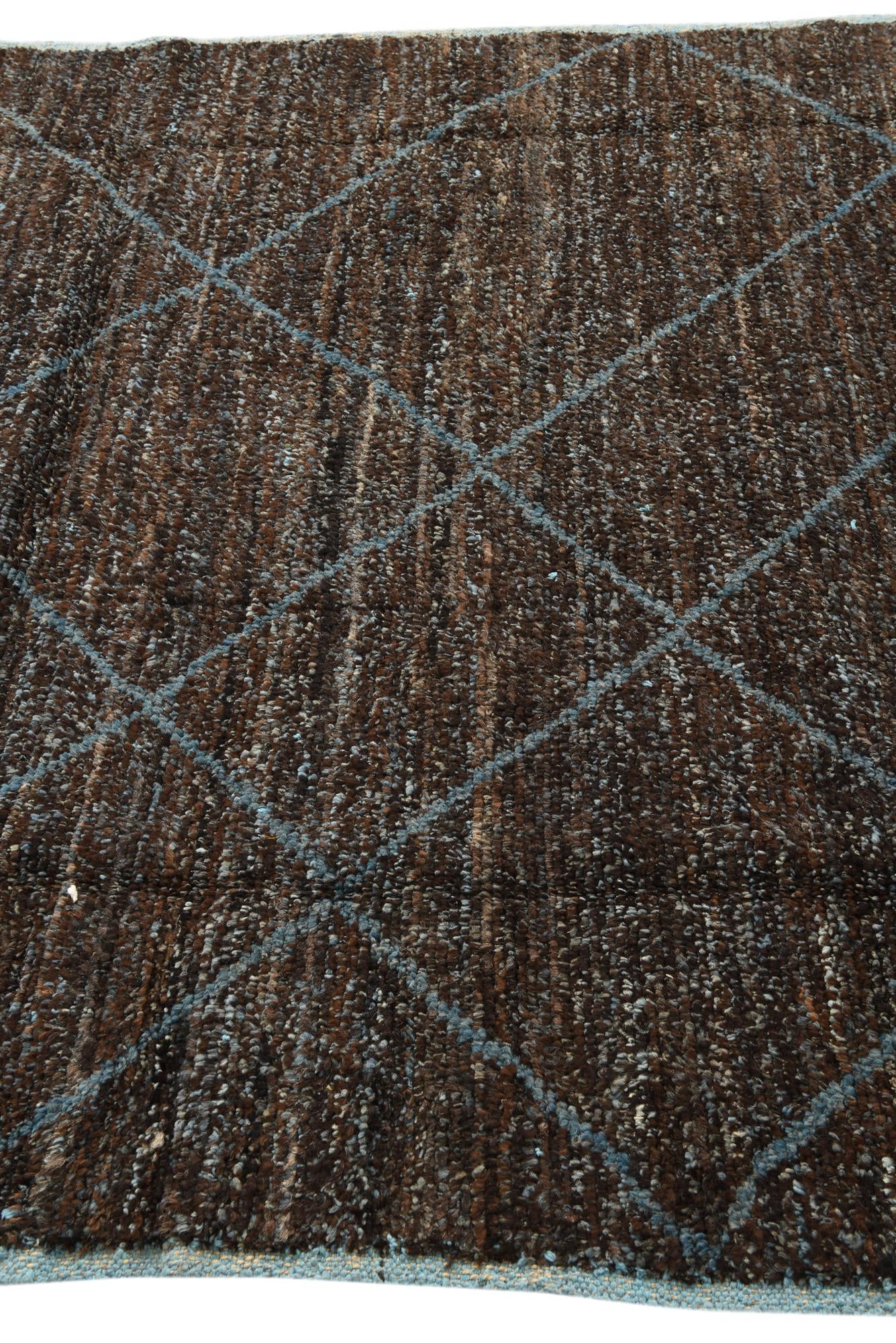 5' 10 x 9' 4 Hand Knotted Moroccan Wool Rug