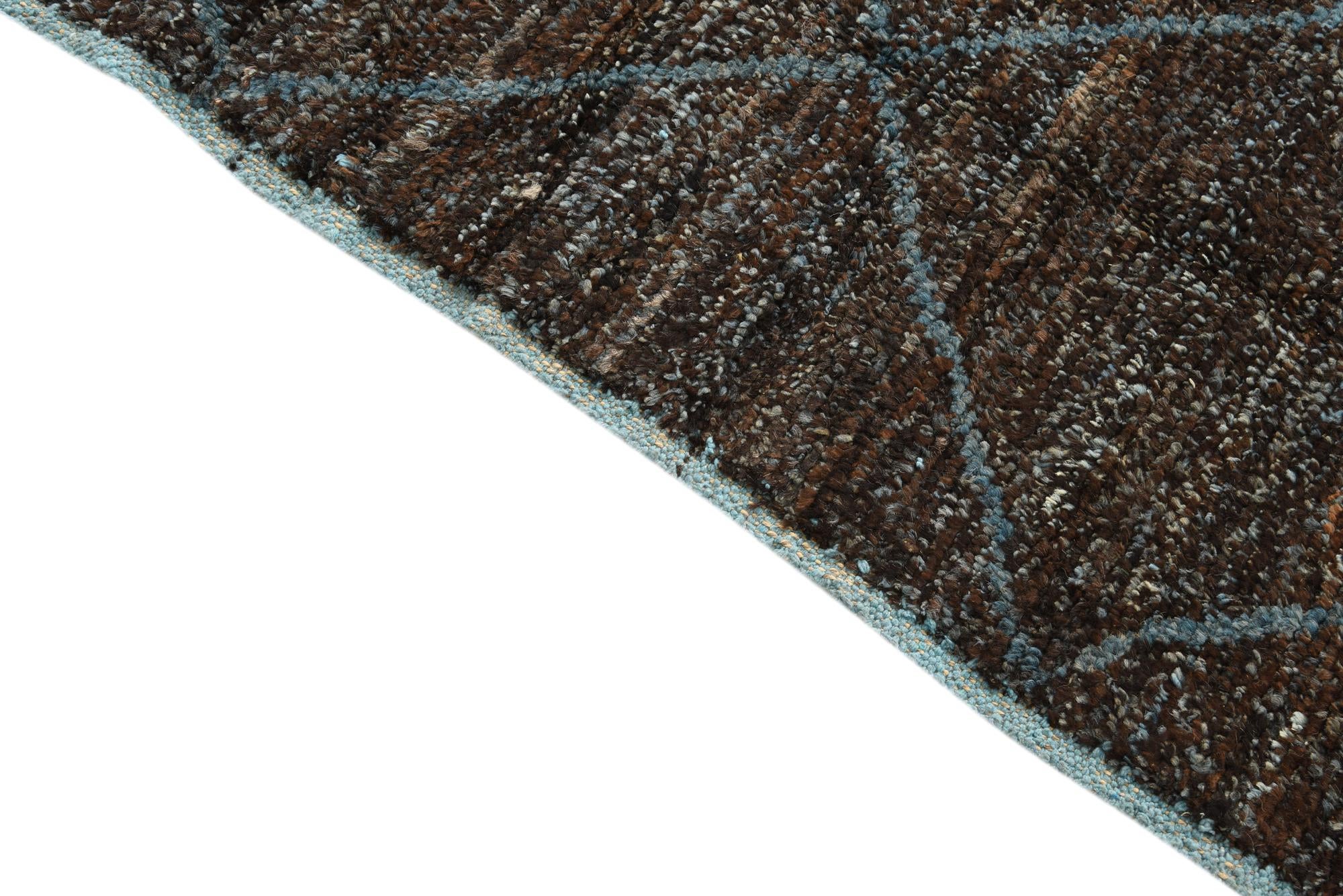 5' 10 x 9' 4 Hand Knotted Moroccan Wool Rug