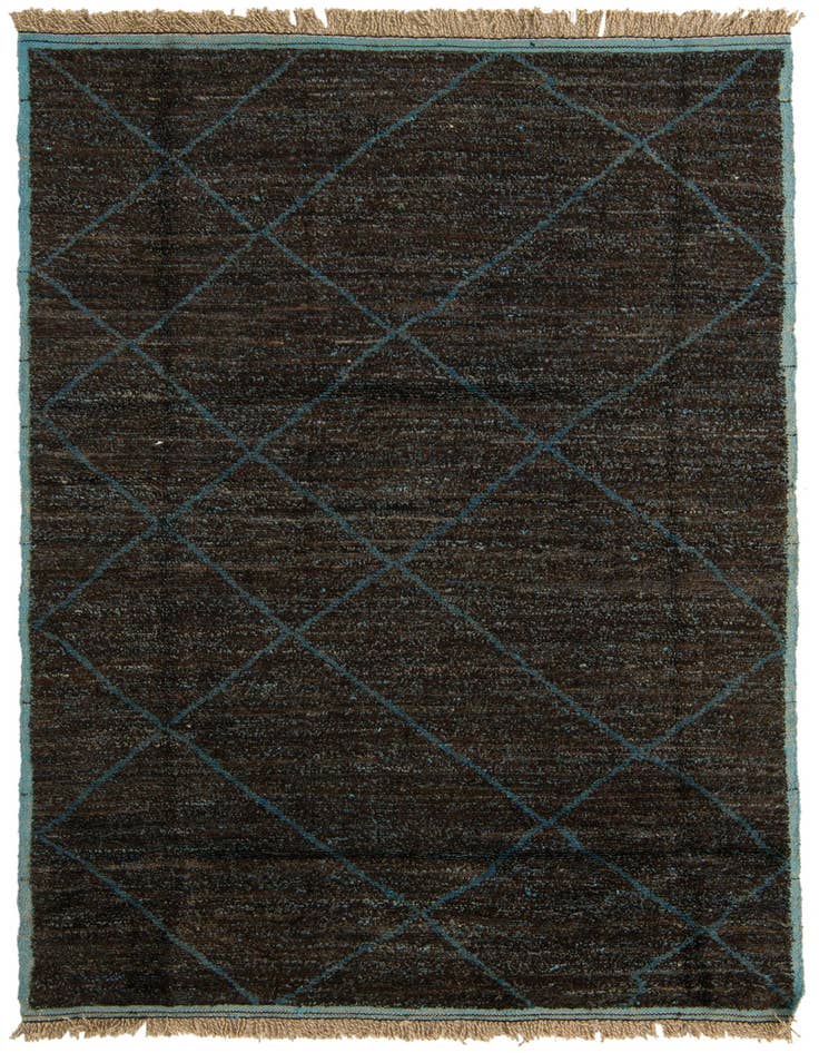 Detail image of 5' 10 x 9' 4 Hand Knotted Moroccan Wool Rug