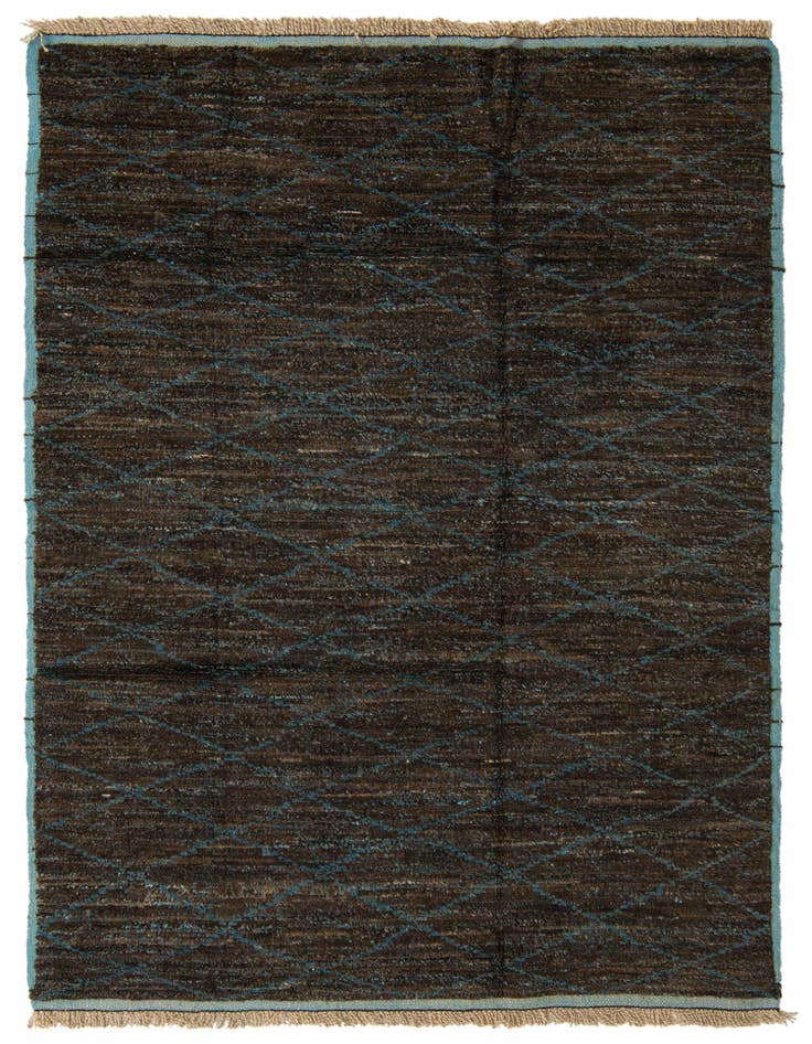 Detail image of 5' 10 x 9' 9 Hand Knotted Moroccan Wool Rug