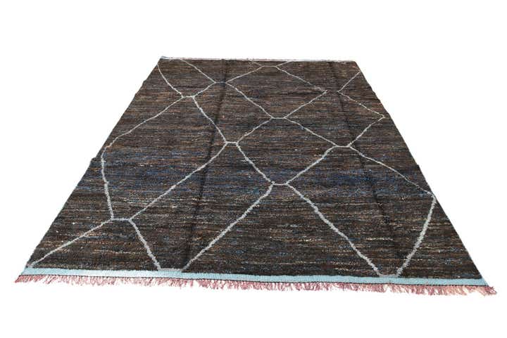 7' 11 x 10' 7 Hand Knotted Moroccan Wool Rug