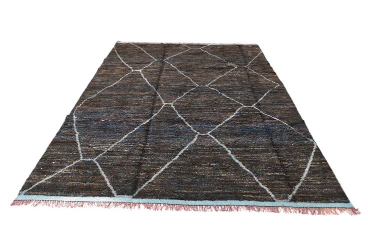 Detail image of 7' 11 x 10' 7 Hand Knotted Moroccan Wool Rug