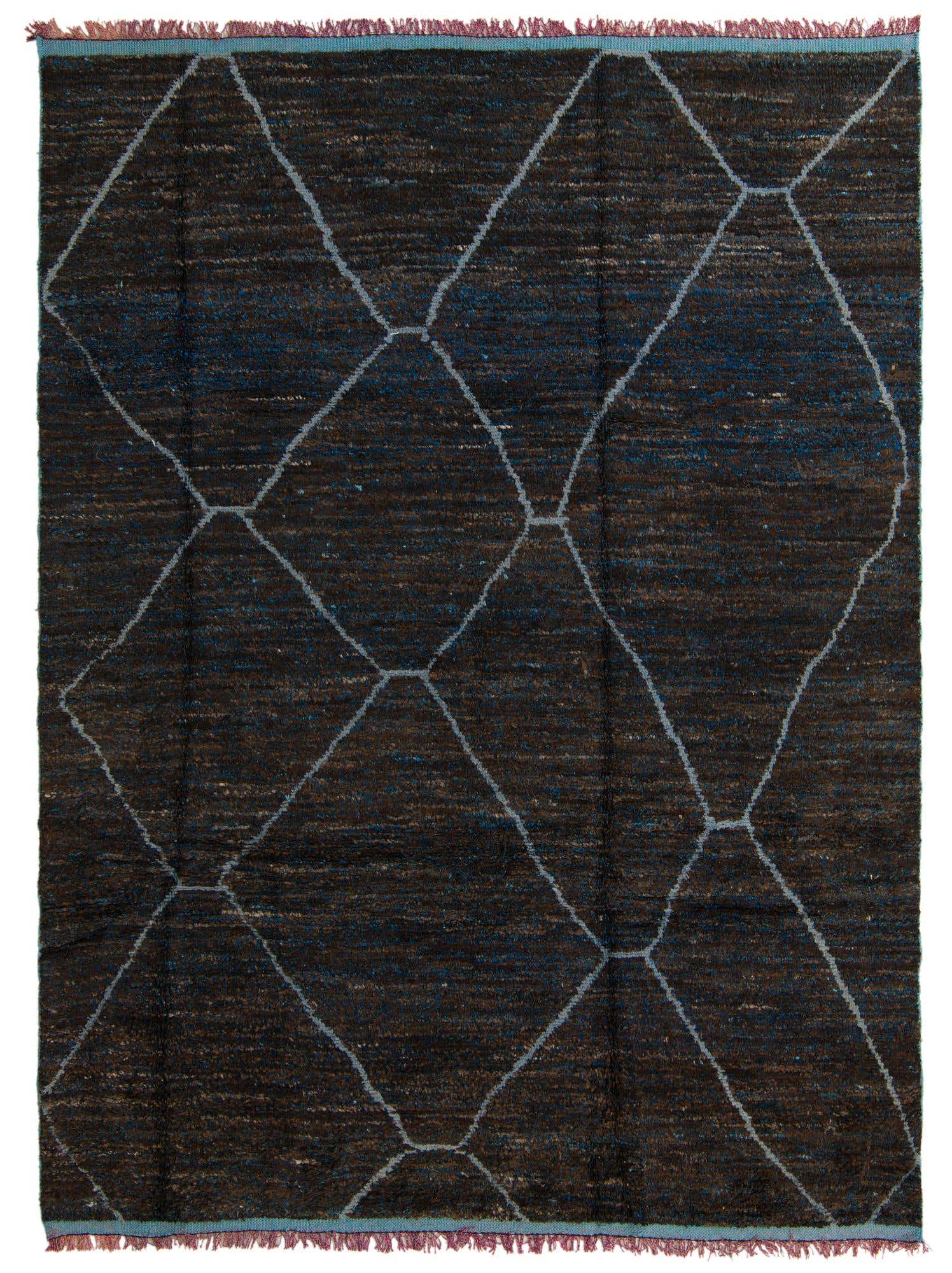 7' 11 x 10' 7 Hand Knotted Moroccan Wool Rug