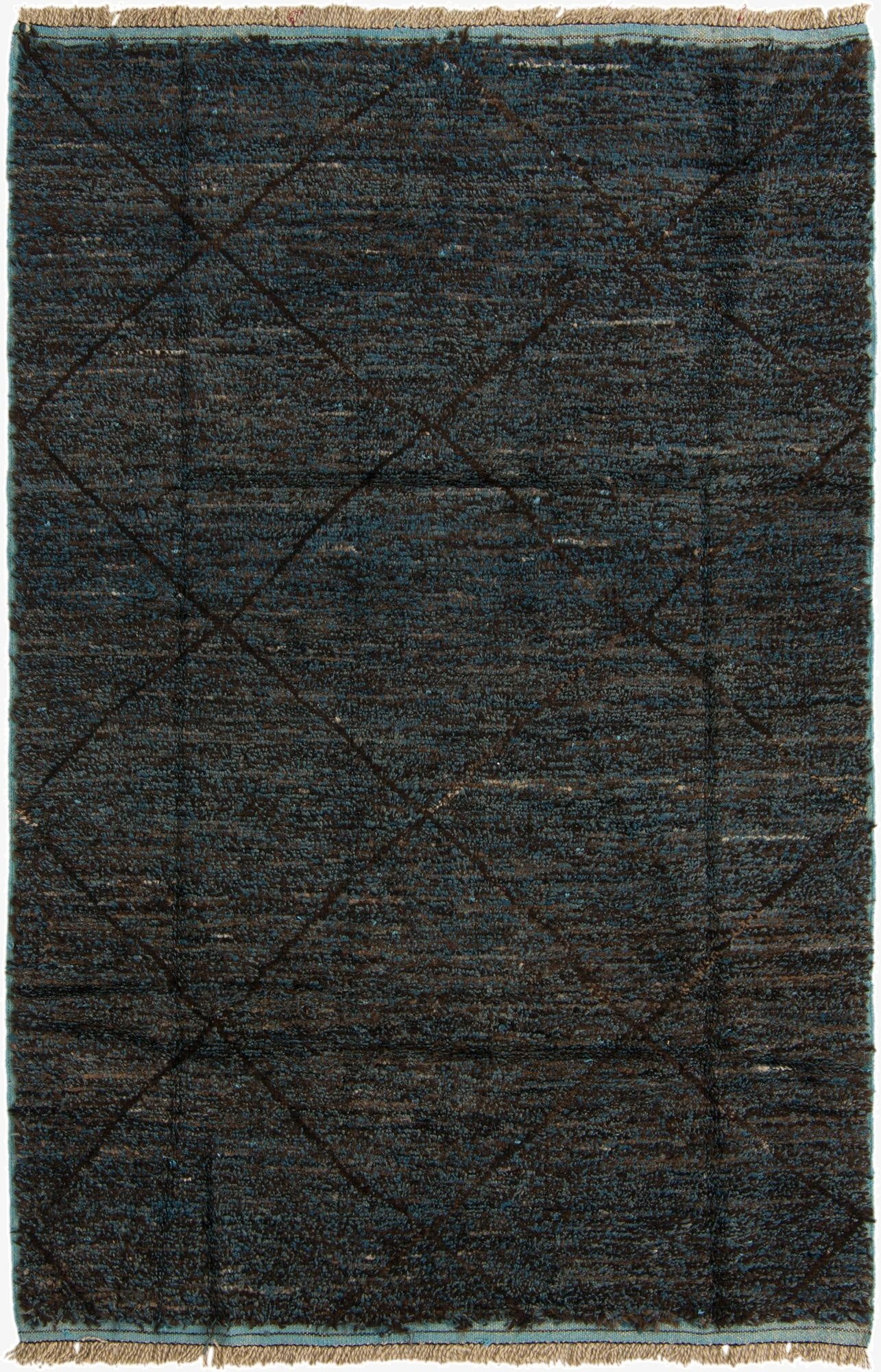 Primary image 6' 2 x 9' 7  Hand Knotted Moroccan Wool Rug