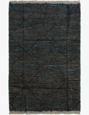 6' 2 x 9' 7 Hand Knotted Moroccan Wool Rug