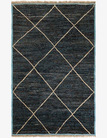 6' 1 x 9' 6 Hand Knotted Moroccan Wool Rug