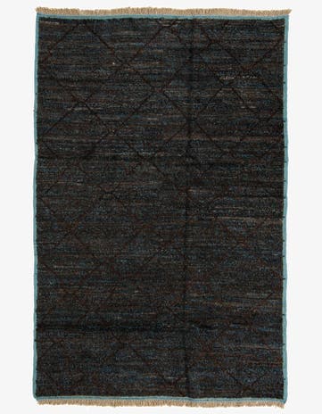 6' 1 x 8' 11 Hand Knotted Moroccan Wool Rug