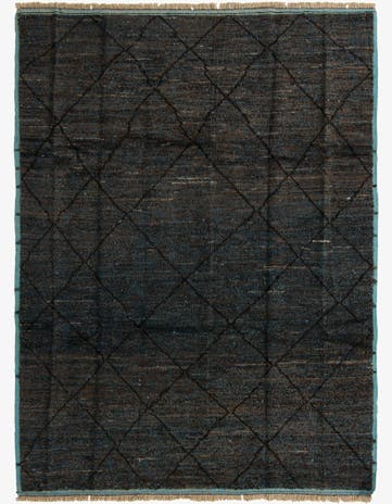8' x 10' 9 Hand Knotted Moroccan Wool Rug