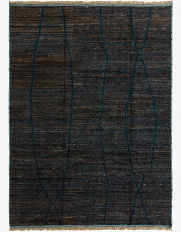 9' x 12' 5 Hand Knotted Moroccan Wool Rug