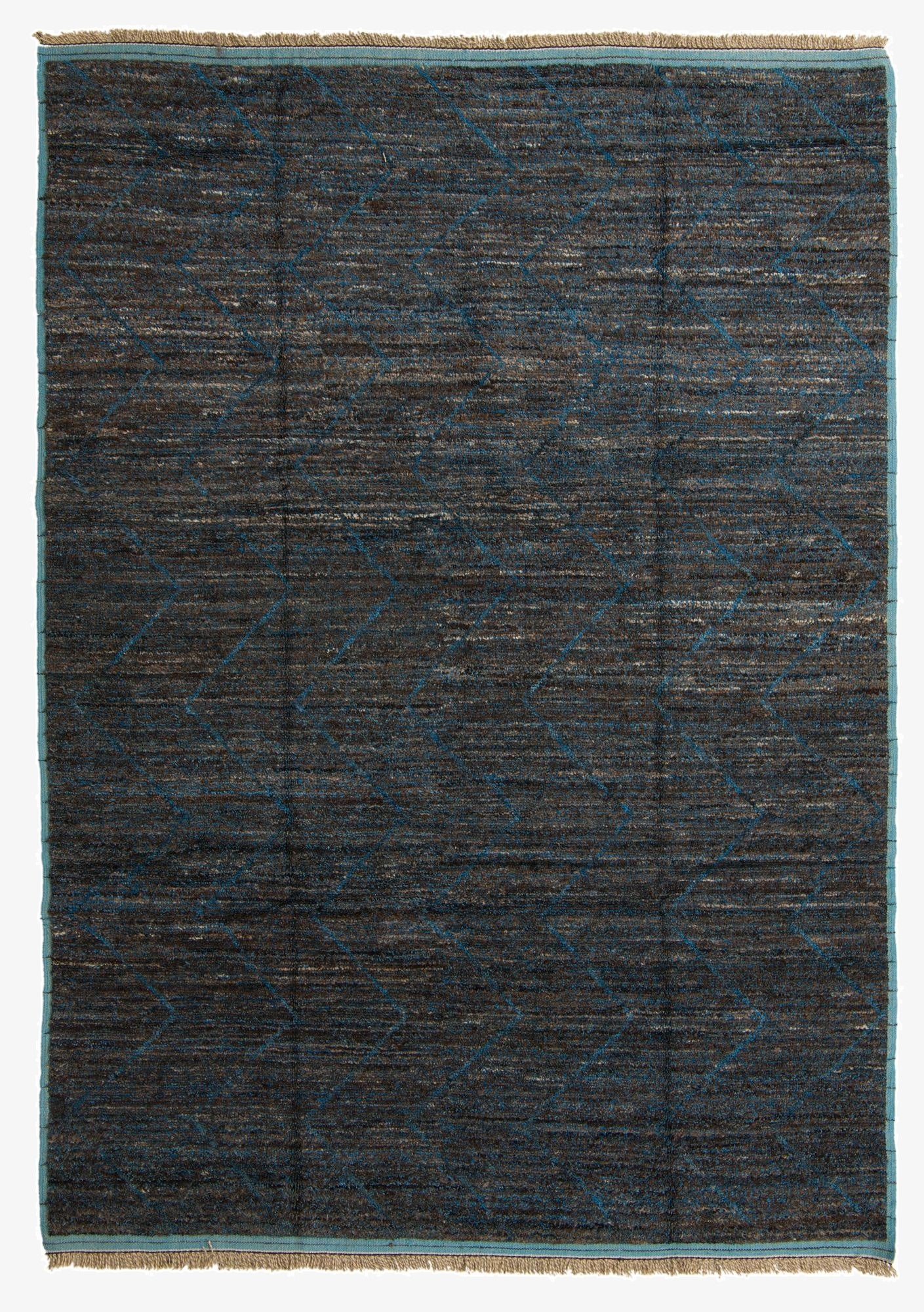 8' 10 x 12' 8  Hand Knotted Moroccan Wool Rug