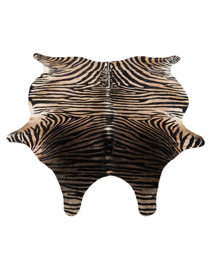 Detail image of 6' x 6' 6 Cowhide Leather Freeform Rug