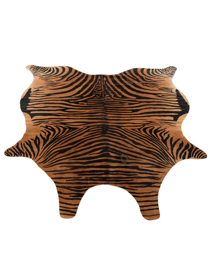 Detail image of 6' 5 x 7' Cowhide Leather Freeform Rug