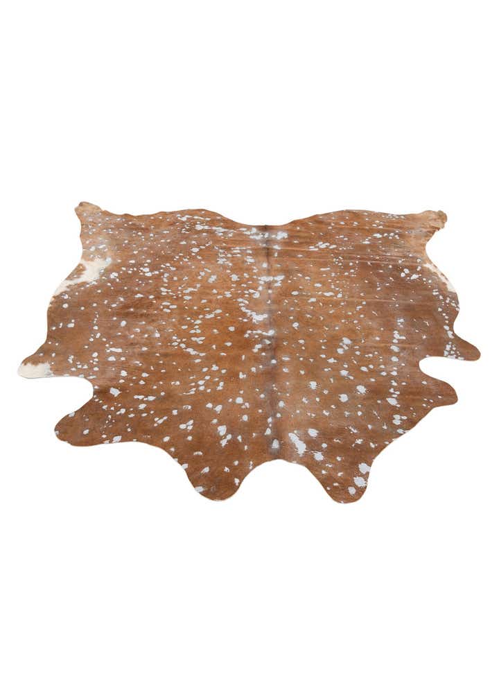5' 10 x 6' 9 Cowhide Leather Freeform Rug