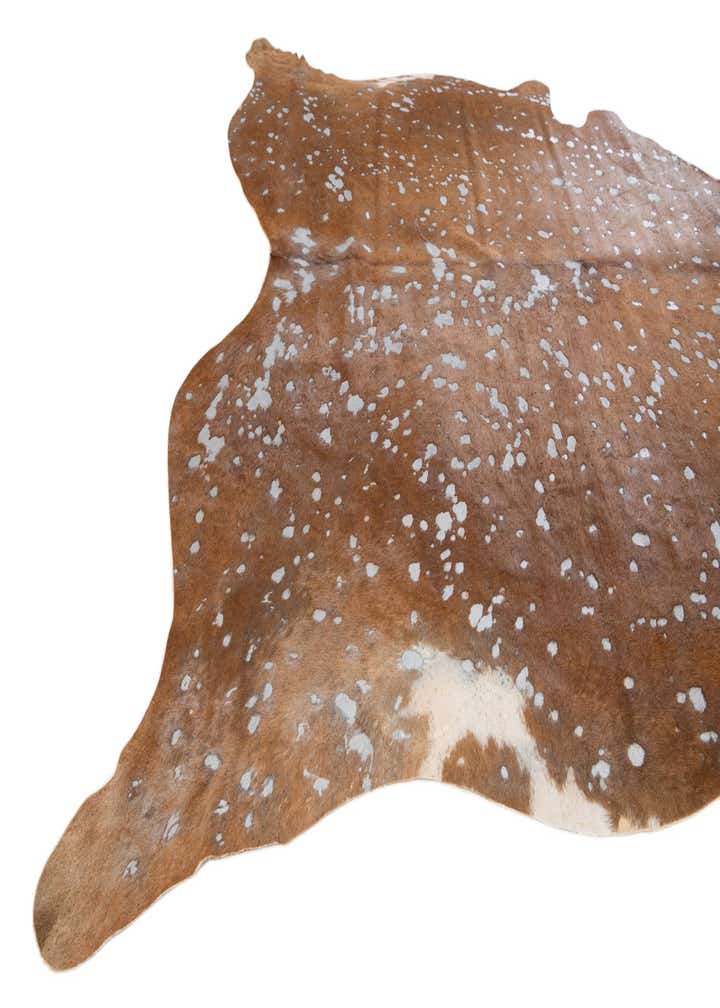 5' 10 x 6' 9 Cowhide Leather Freeform Rug