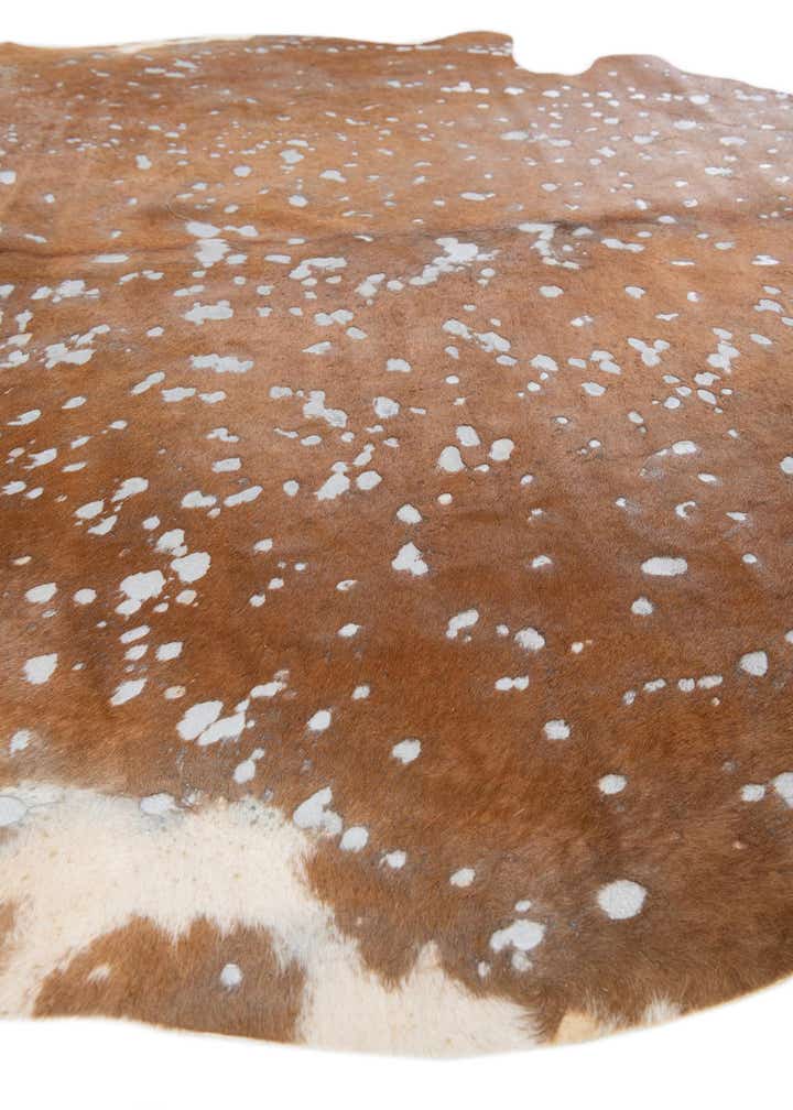 5' 10 x 6' 9 Cowhide Leather Freeform Rug