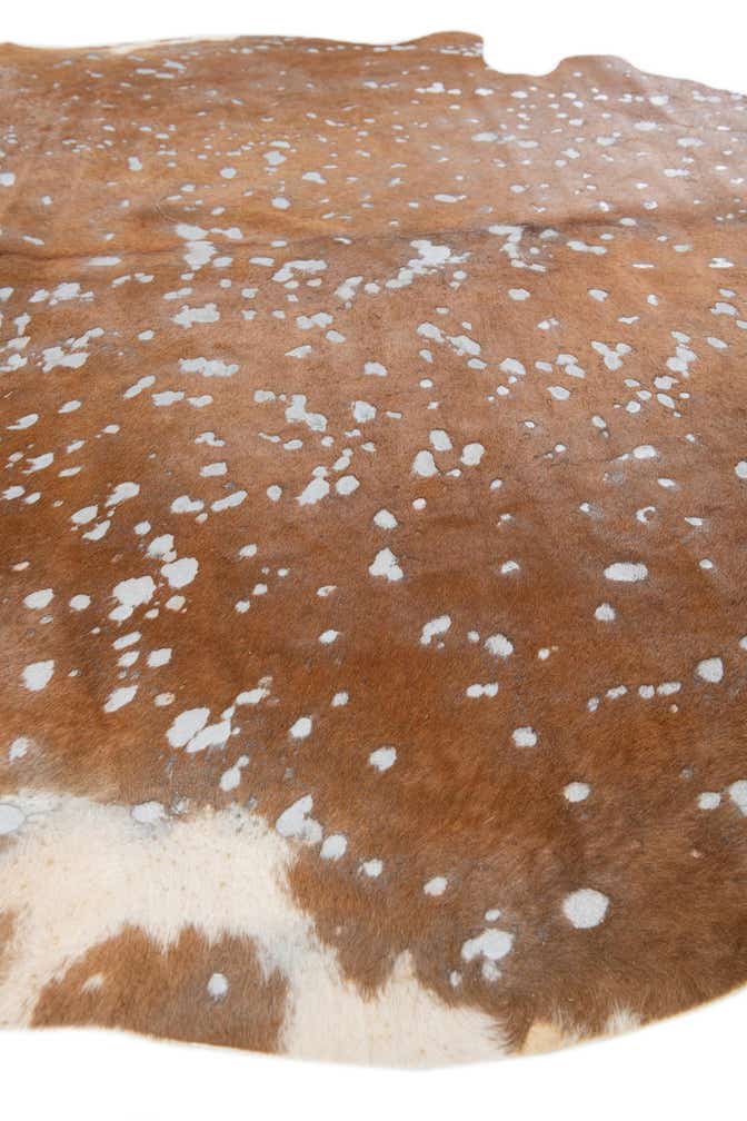 5' 10 x 6' 9 Cowhide Leather Freeform Rug