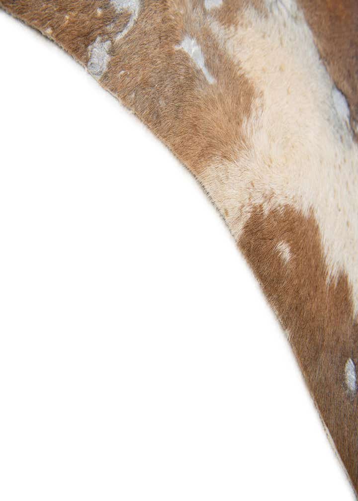 5' 10 x 6' 9 Cowhide Leather Freeform Rug