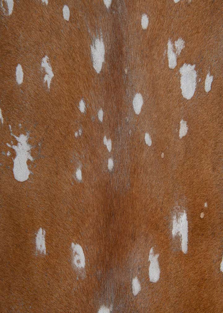 5' 10 x 6' 9 Cowhide Leather Freeform Rug