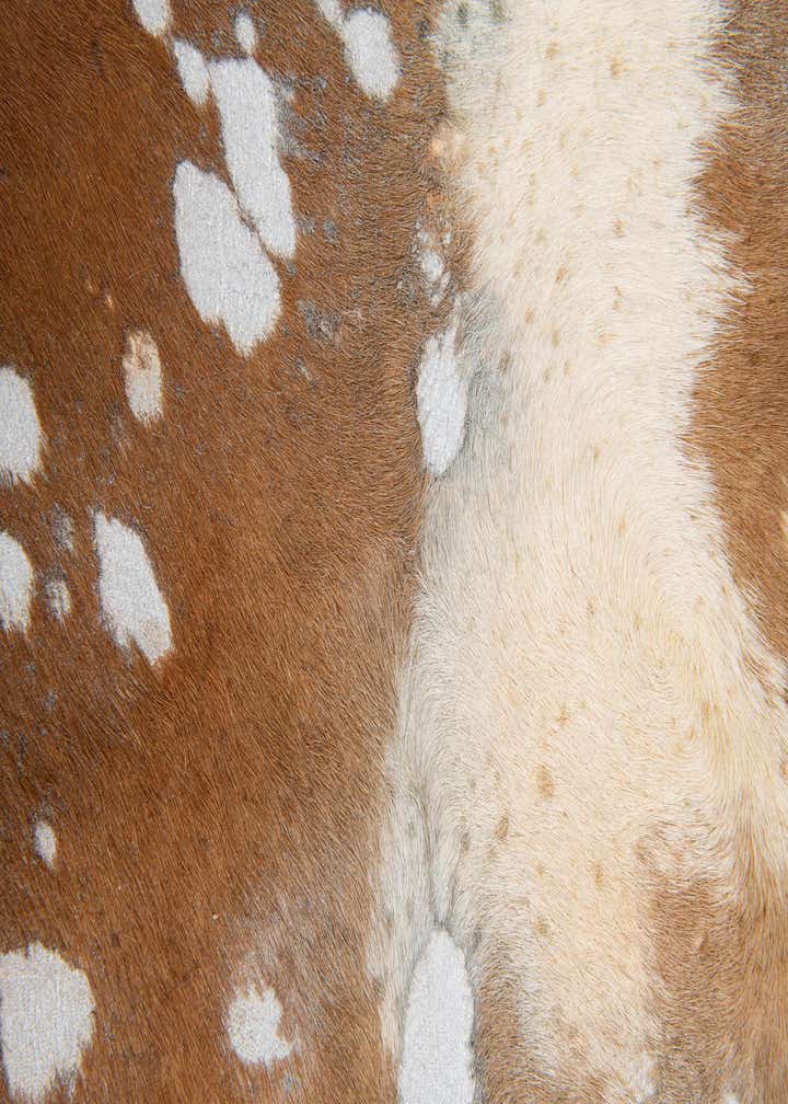 5' 10 x 6' 9 Cowhide Leather Freeform Rug