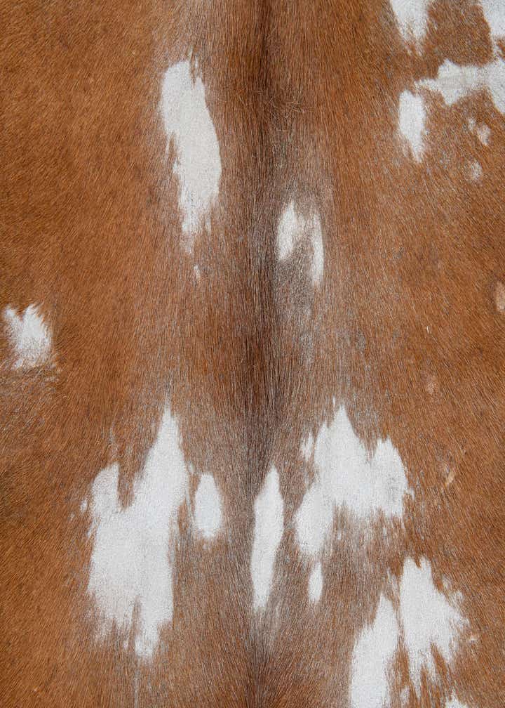 5' 10 x 6' 9 Cowhide Leather Freeform Rug