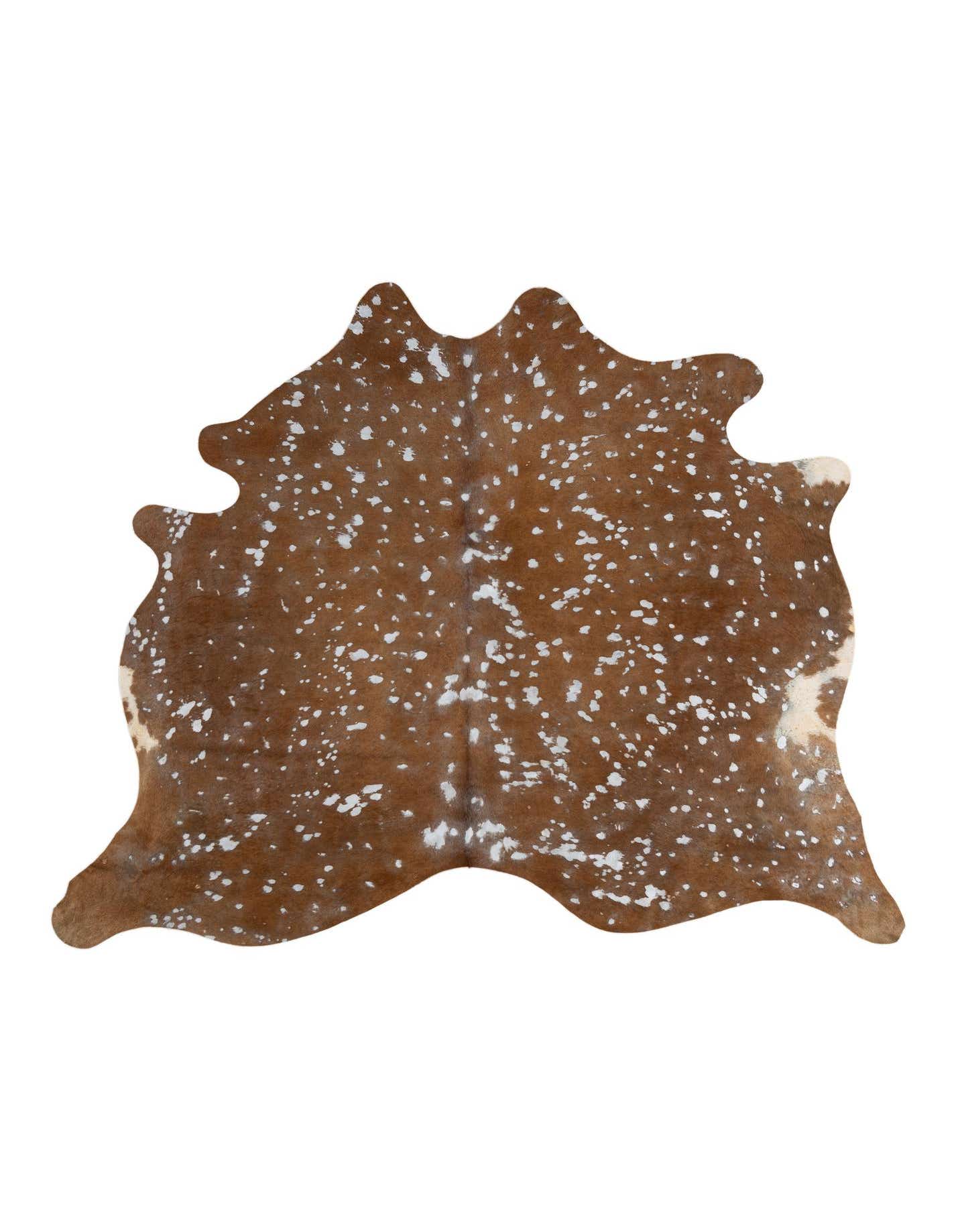 5' 10 x 6' 9 Cowhide Leather Freeform Rug