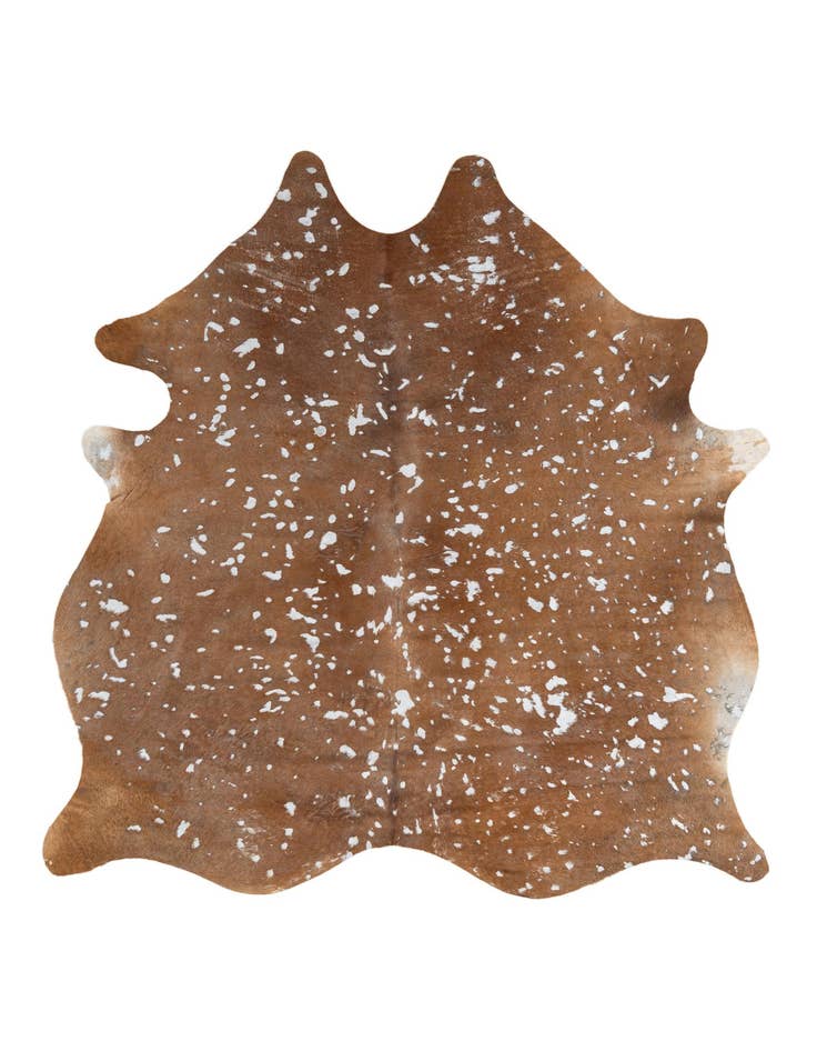 Detail image of 6' 2 x 6' 10 Cowhide Leather Freeform Rug