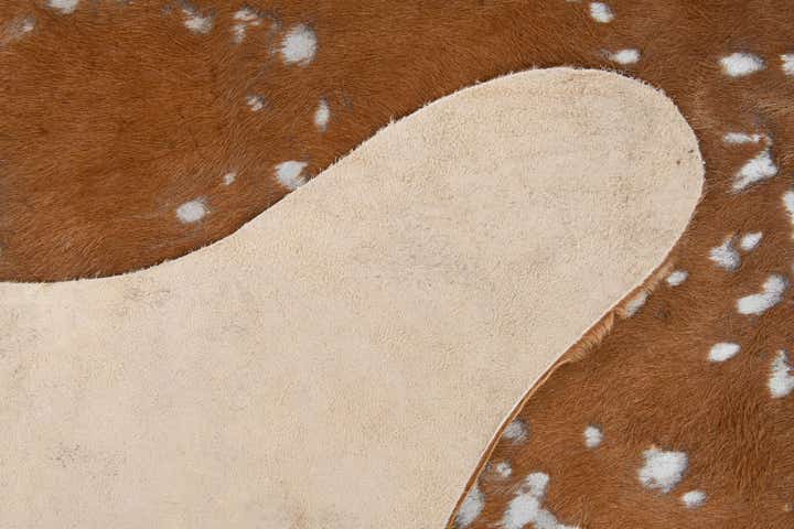 7' x 7' Cowhide Leather Freeform Rug