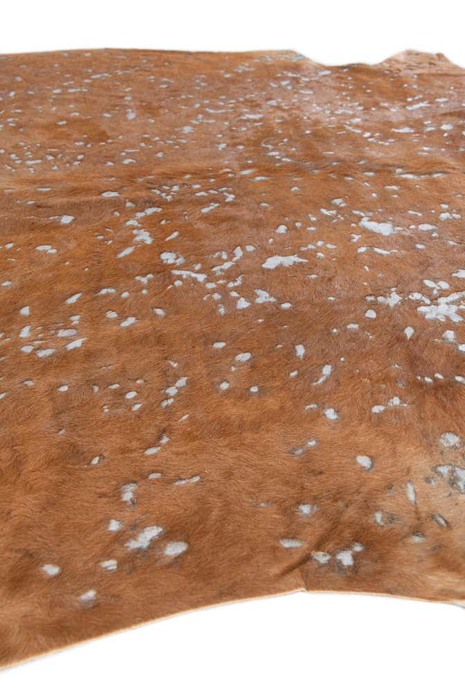 7' x 7' Cowhide Leather Freeform Rug