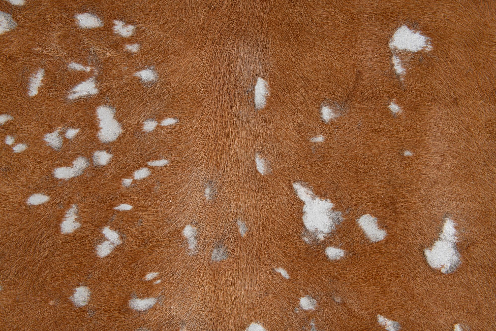 7' x 7' Cowhide Leather Freeform Rug