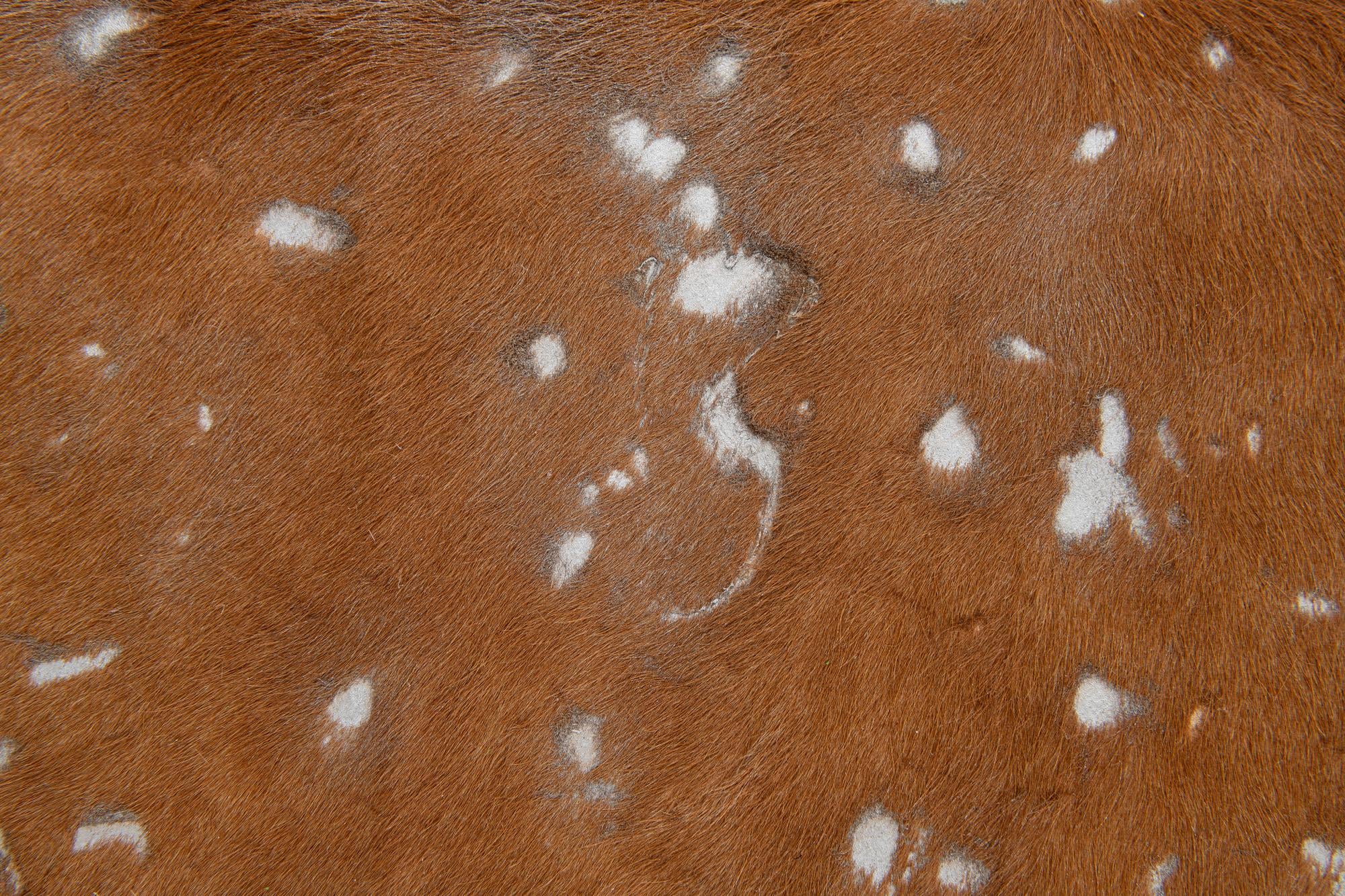 7' x 7' Cowhide Leather Freeform Rug