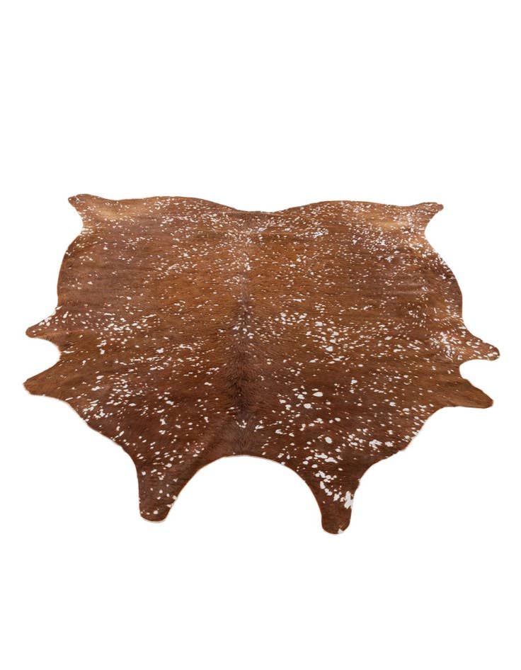 Detail image of 6' 10 x 7' Cowhide Leather Freeform Rug