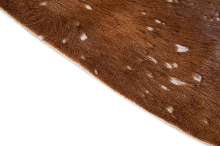 6' 10 x 7' Cowhide Leather Freeform Rug