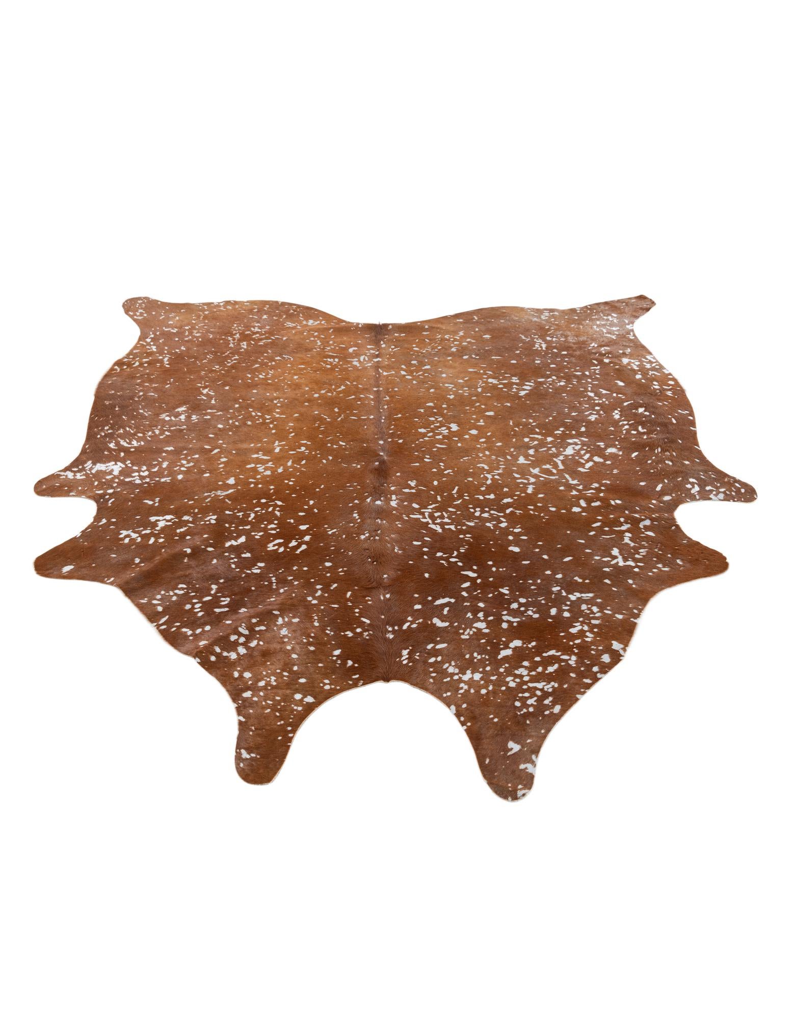 6' 10 x 7' 3 Cowhide Leather Freeform Rug
