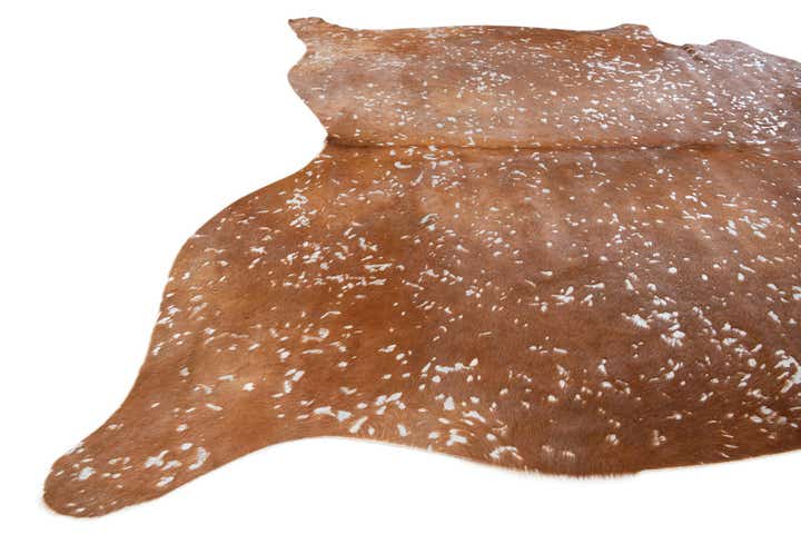 6' 10 x 7' 3 Cowhide Leather Freeform Rug